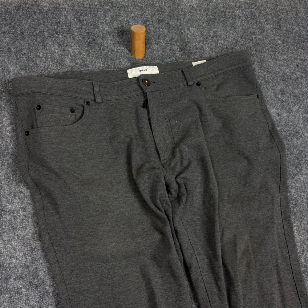 Brax Feel Good Chuck Modern Fit Pants Grey Jersey Stretch Trousers Mens 40/32